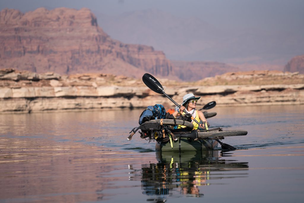 Flatwater bikerafting is a great way to start your bike and packraft course.