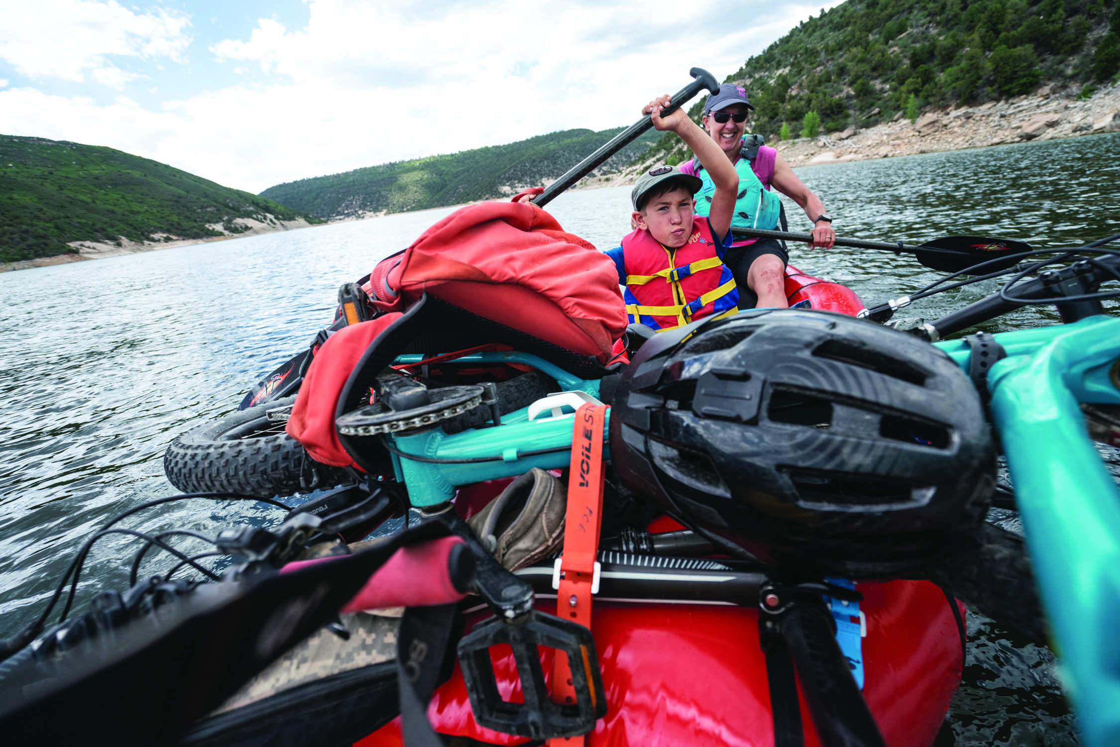 packrafting with kids