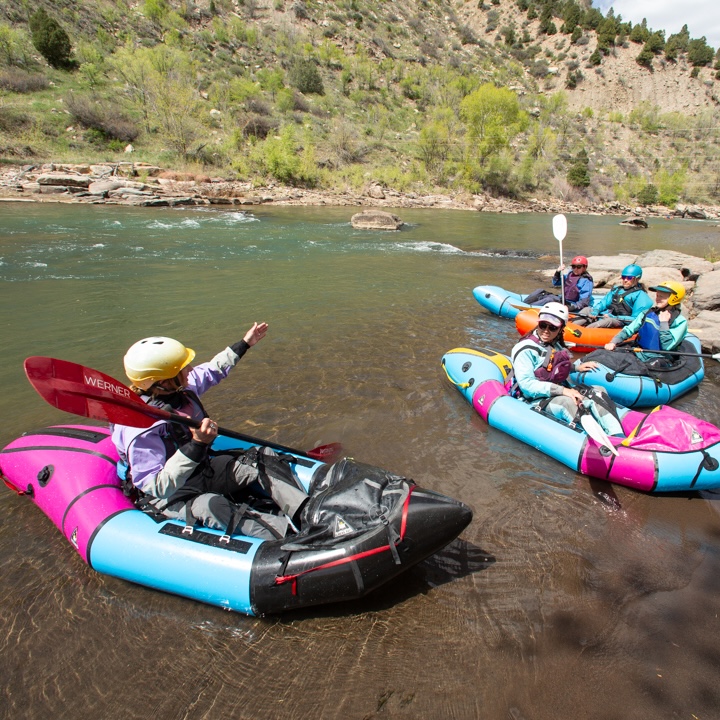 Packrafting Instruction: Four Corners Guides Women's Level II Course on the Animas River, Spring 2026