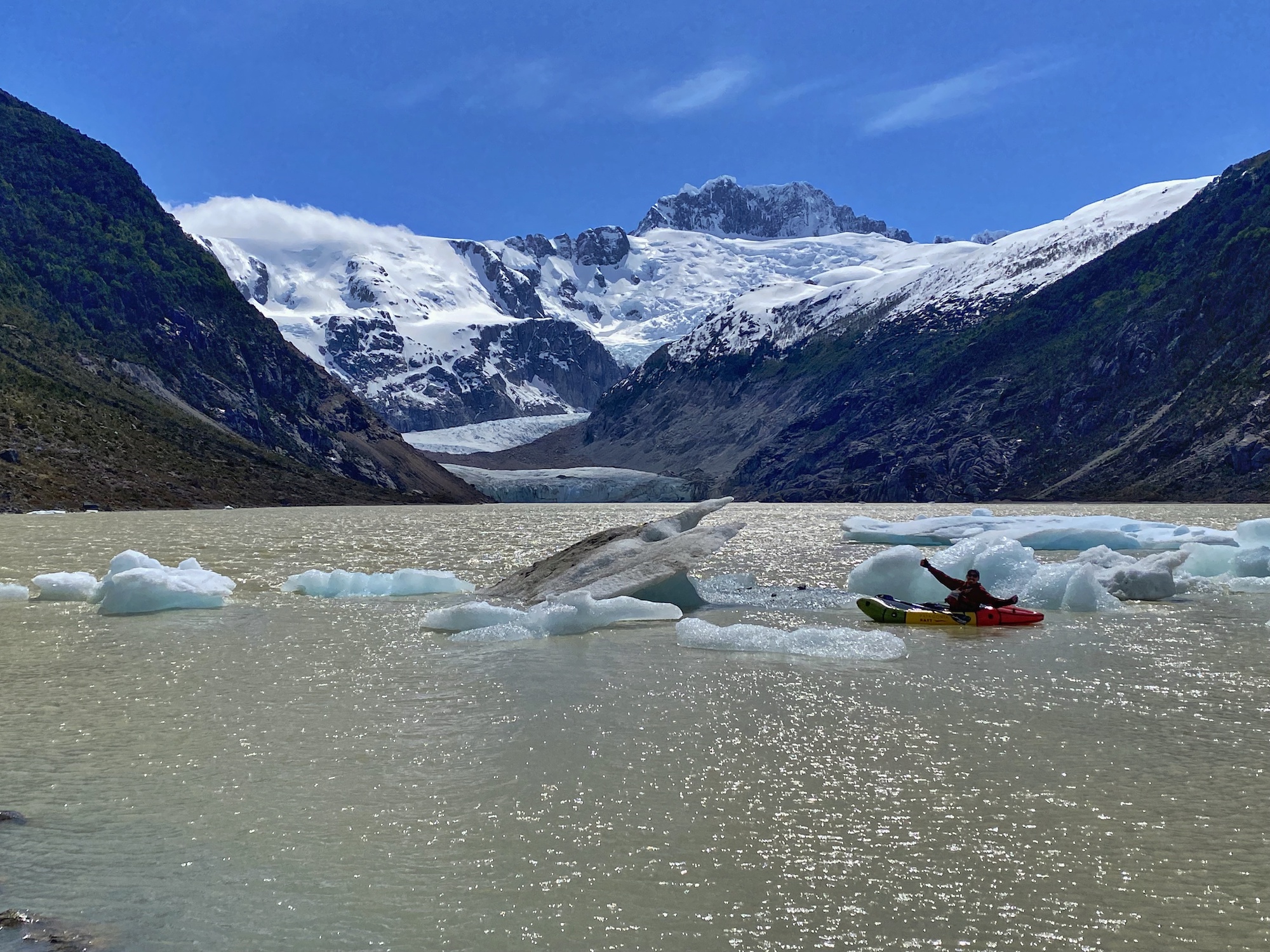 Turbia Lagoon, Piscis Glacier and Pared Sur Mountain