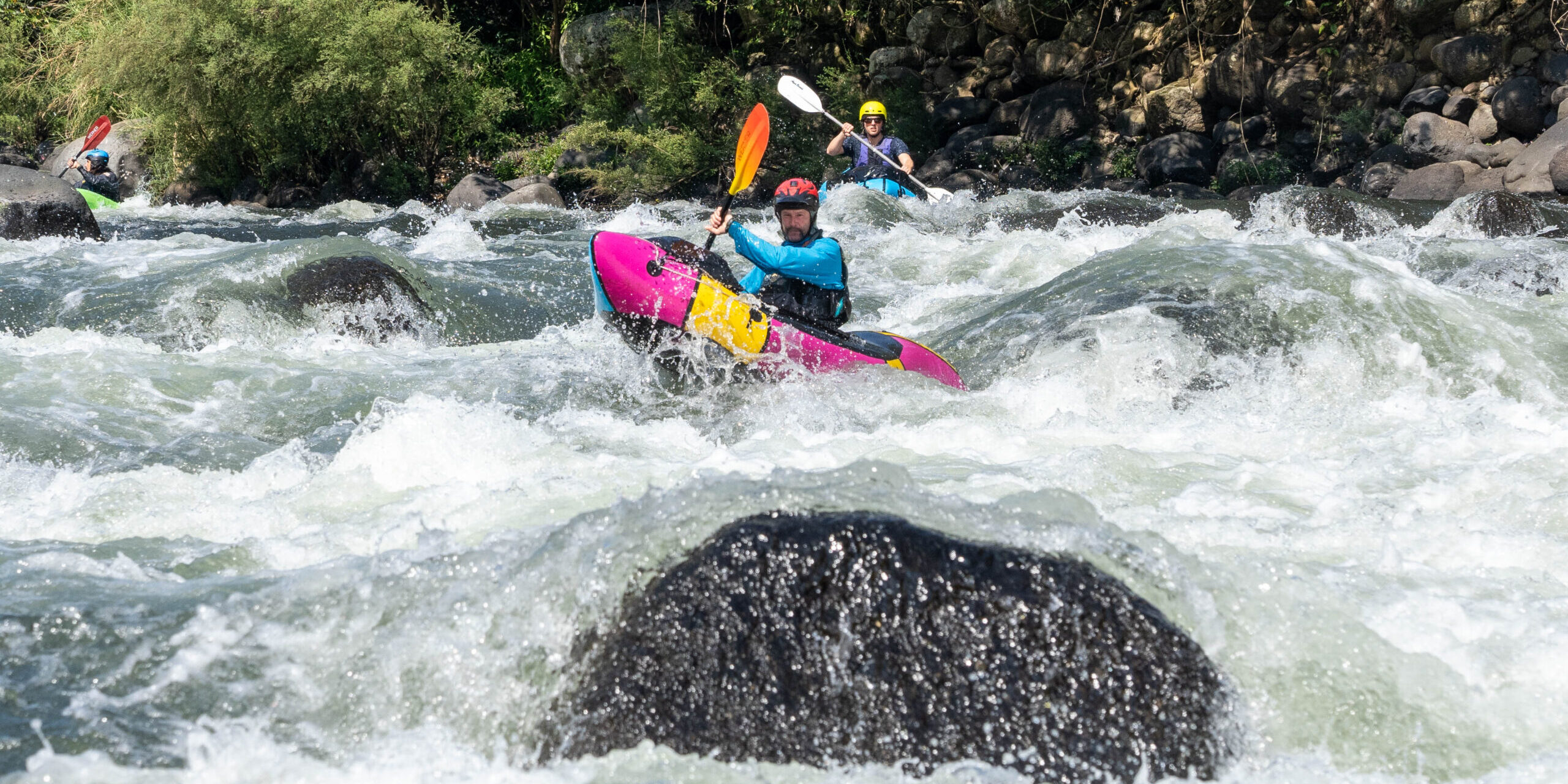 Doom paddling the Antigua River. Photo by Juan Femat.