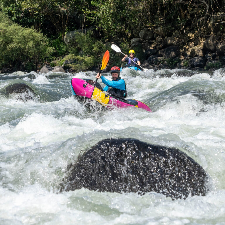 Doom paddling the Antigua River. Photo by Juan Femat.