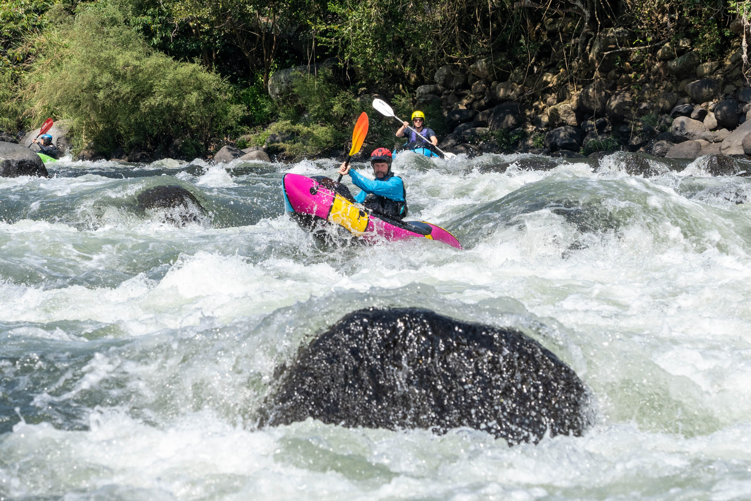 Doom paddling the Antigua River. Photo by Juan Femat.